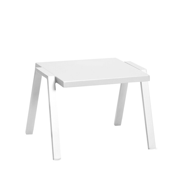 Panama Jack Outdoor Panama Jack Mykonos End Table with Glass - PJO-2401-WHT-ET-GL