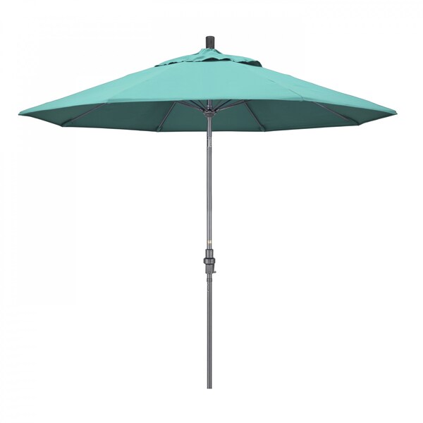 California Umbrella Patio Umbrella, Octagon, 101" H, Sunbrella Fabric, Aruba - 194061024935