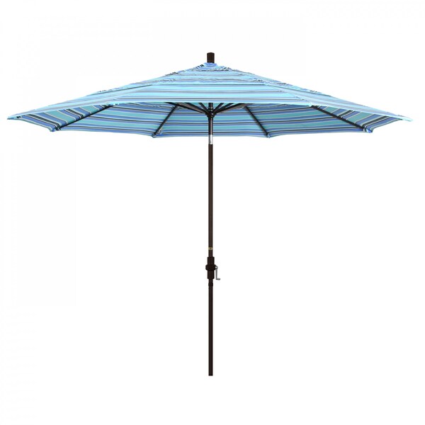 California Umbrella Patio Umbrella, Octagon, 110.5" H, Sunbrella Fabric, Dolce Oasis - 194061013915
