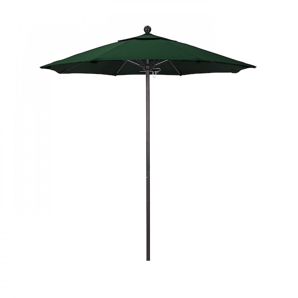 California Umbrella Patio Umbrella, Octagon, 96" H, Sunbrella Fabric, Forest Green - 194061003862