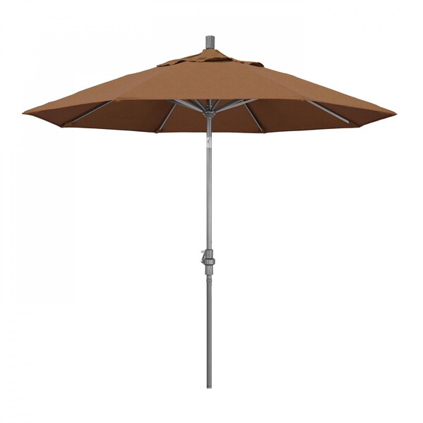 California Umbrella Patio Umbrella, Octagon, 102.38" H, Sunbrella Fabric, Teak - 194061016398