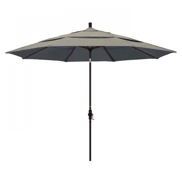 California Umbrella Patio Umbrella, Octagon, 110.5" H, Sunbrella Fabric, Spectrum Dove - 194061013564