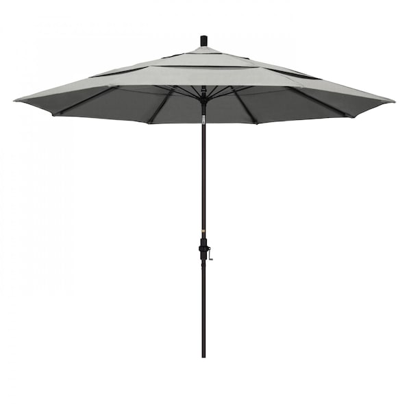 California Umbrella Patio Umbrella, Octagon, 109.5" H, Sunbrella Fabric, Granite - 194061020579
