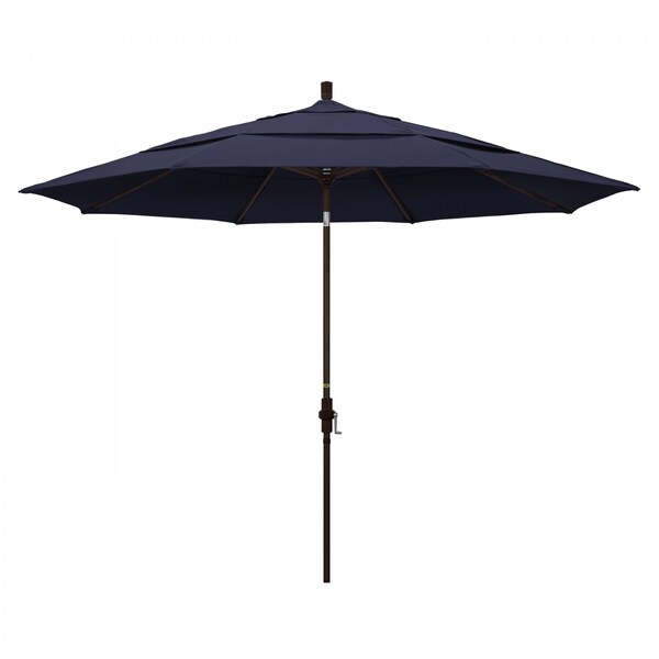 California Umbrella Patio Umbrella, Octagon, 110.5" H, Sunbrella Fabric, Navy - 194061013793
