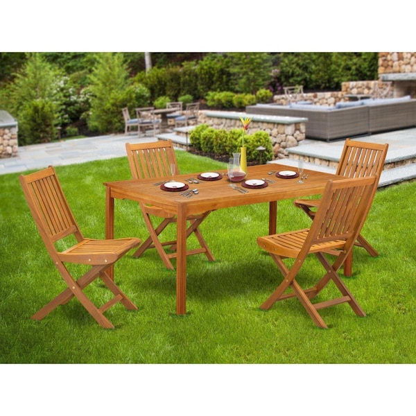 Invernadero 5 Piece Cameron Outdoor Coffee Table Set - Natural Oil - IN2965813