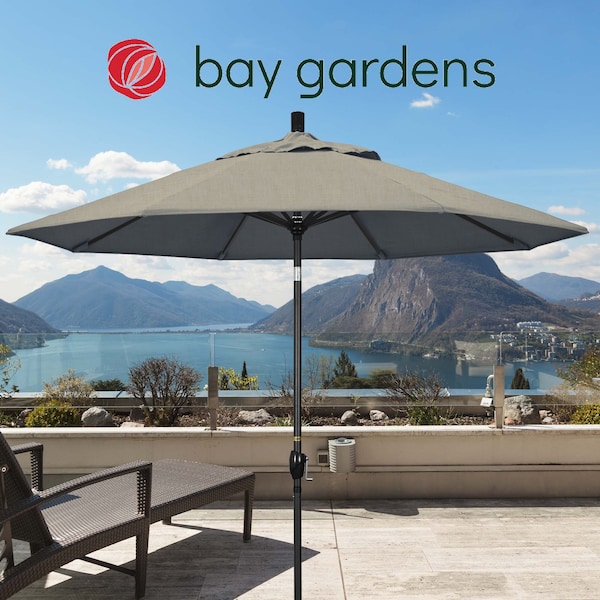 California Umbrella Patio Umbrella, Octagon, 101" H, Sunbrella Fabric, Spectrum Dove - 194061034644