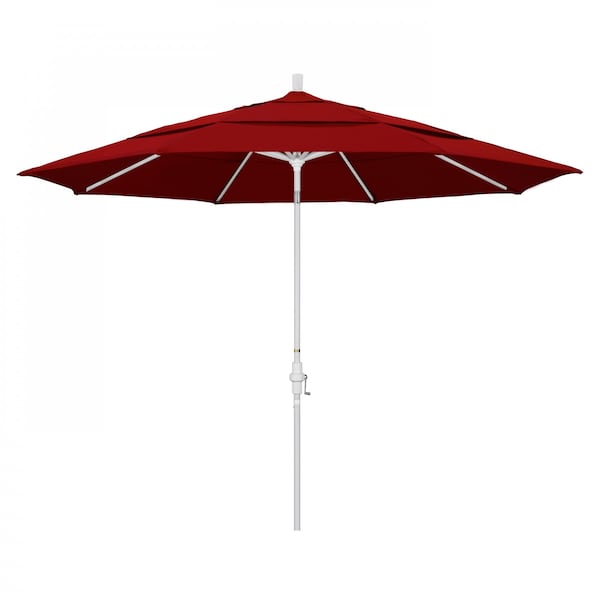 California Umbrella Patio Umbrella, Octagon, 110.5" H, Sunbrella Fabric, Jockey Red - 194061014462