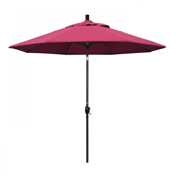 California Umbrella Patio Umbrella, Octagon, 101" H, Sunbrella Fabric, Hot Pink - 194061033135