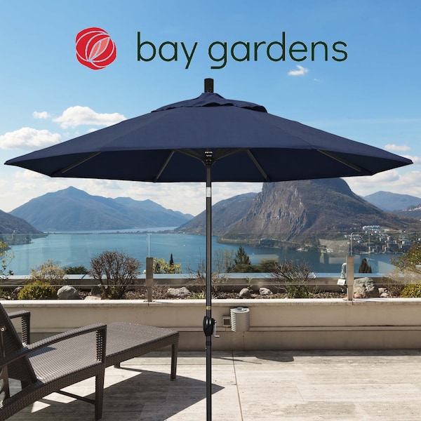 California Umbrella Patio Umbrella, Octagon, 101" H, Sunbrella Fabric, Spectrum Indigo - 194061034651