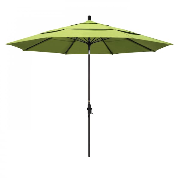 California Umbrella Patio Umbrella, Octagon, 109.5" H, Sunbrella Fabric, Parrot - 194061020616