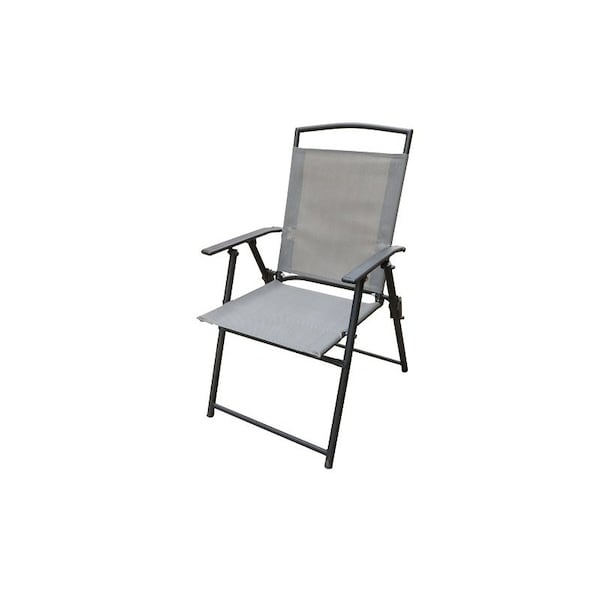 Seasonal Trends Arm Chair, 2529 in W, 25 in D, 3543 in H, Polyester, Grey, Powder Coated Frame - 50606