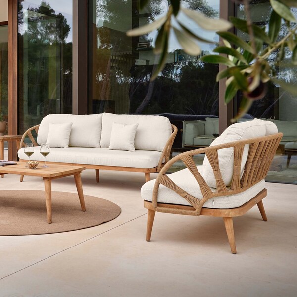 Skyline Design Krabi Sofa with Sunbrella Cushion - 24103-RNAT-CUSH