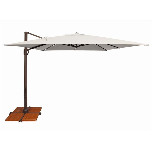 Simplyshade 10 ft. Bali Pro Square Rotating Cantilever Umbrella with Lights  Natural - SSAD45SL-10SQ-00/5404