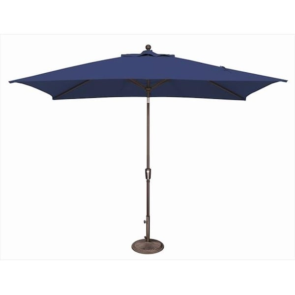 Simplyshade SimplyShade 6 x 10 ft. Rectangle Push Button Tilt Market Umbrella  Sky Blue - SSUM92-6X10RT00-D2406