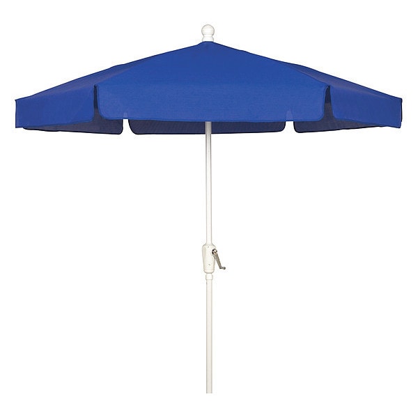 Fiberbuilt Garden Umbrella Crank White, Blue, 7.5 ft. - 7GCRW-PACIFIC BLUE