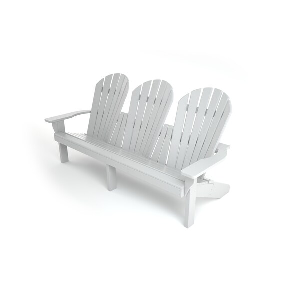 Frog Furnishings White Grand Isle Adirondack Bench - PB ADGISWHI