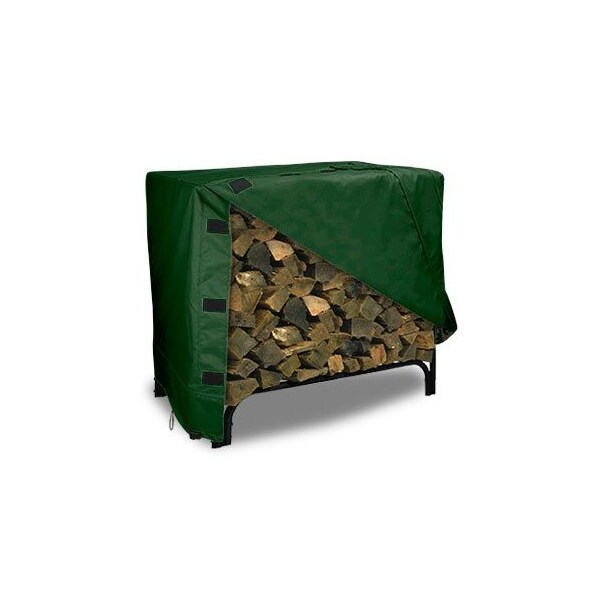 Eevelle Meridian Log Rack Cover, Hunter Green, 48 in L x 24 in W x 42 in H - MDLRS-HTR