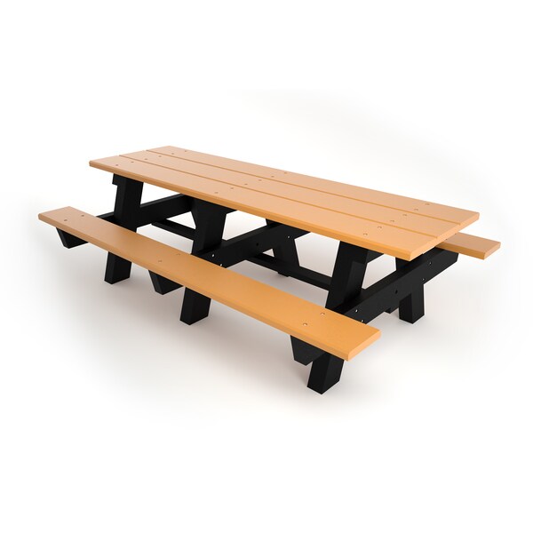 Frog Furnishings Cedar 8' A-Frame Table with Black Frame - PB APIC8CED