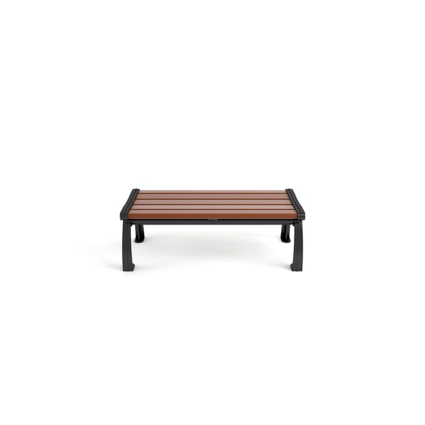 Frog Furnishings Brown 4' Heritage Backless Bench with Black Frame - PB 4BROBFHERBAC