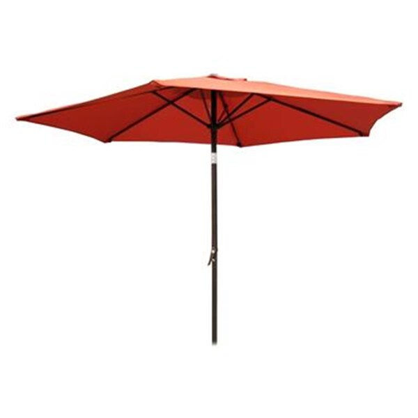 International Caravan YF-1104-2.5M and TC Outdoor 8 Foot Aluminum Umbrella Terra Cotta - YF-1104-2.5M/TC