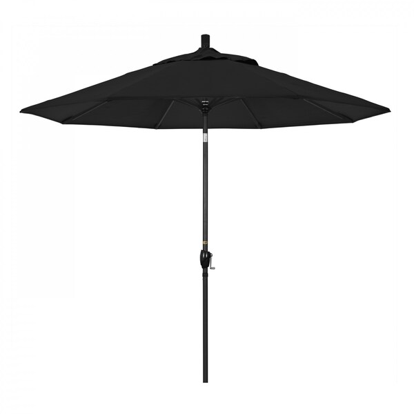 California Umbrella Patio Umbrella, Octagon, 101" H, Sunbrella Fabric, Black - 194061034767