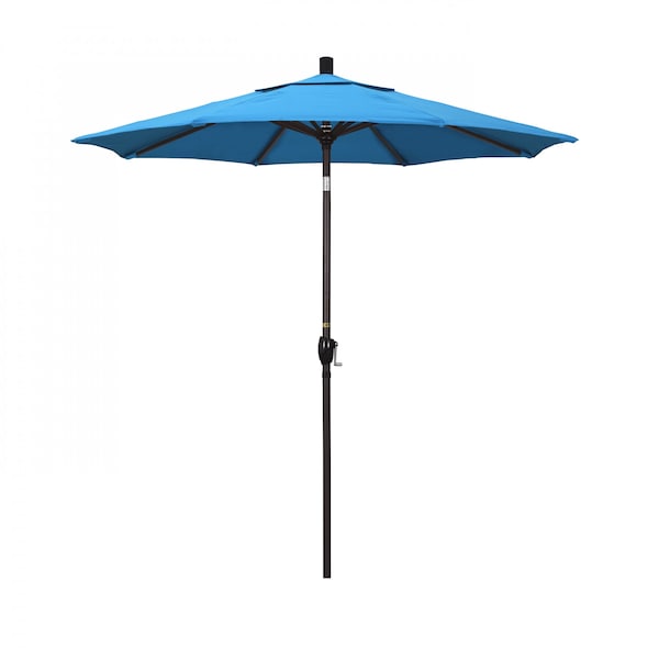 California Umbrella Patio Umbrella, Octagon, 95.5" H, Sunbrella Fabric, Canvas Cyan - 194061029756