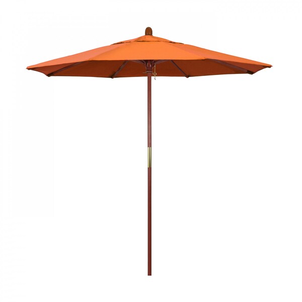 California Umbrella Patio Umbrella, Octagon, 93.13" H, Sunbrella Fabric, Tangerine - 194061035719