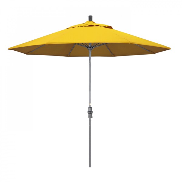 California Umbrella Patio Umbrella, Octagon, 101" H, Sunbrella Fabric, Sunflower Yellow - 194061025031