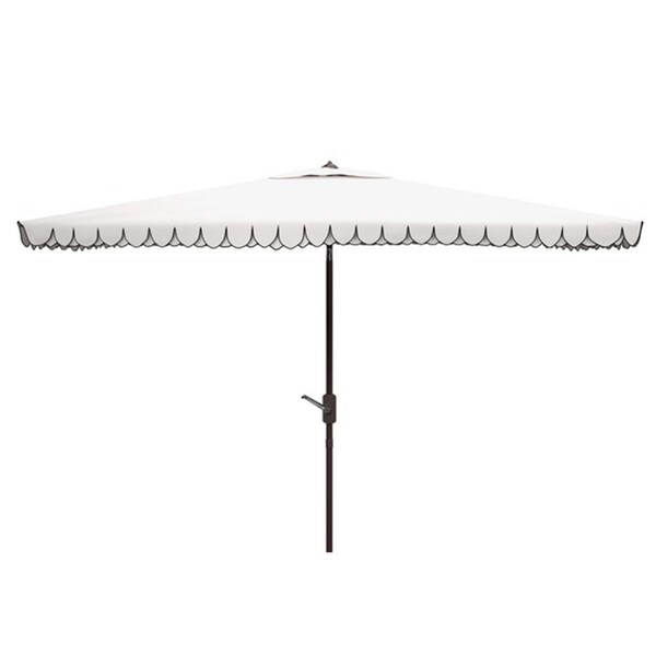 Safavieh 6.5 x 10 in. Elegant Rectangle Umbrella White & Black - PAT8306E