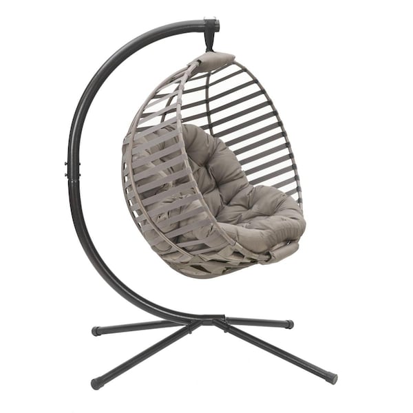 Heat Wave 400 lbs Modern Hanging Ball Chair with Stand 66 x 50 x 43 in. - HE2965982