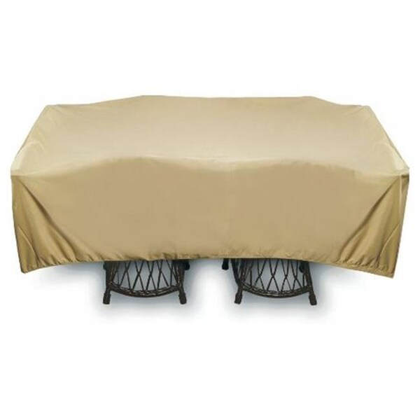 Two Dogs Designs Two Dogs Designs 96 in. Square Table Set Cover - Khaki - 2D-PF96965
