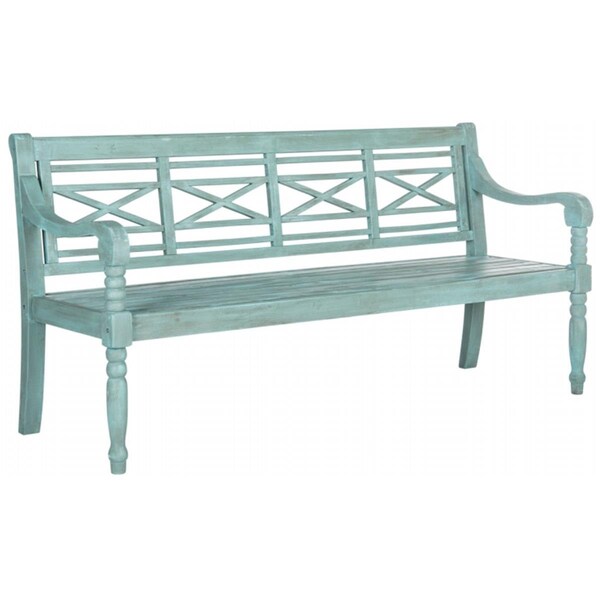 Safavieh Karoo Bench- Beach House Blue - 34.3 x 24.4 x 70.1 in. - PAT6704C