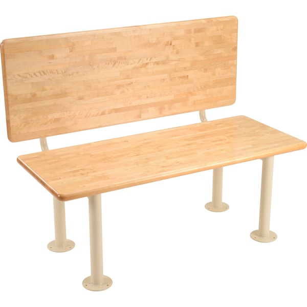 Global Industrial ADA Locker Room Bench, Hardwood, 48inW x 20inD x 17-1/4inH - 269860