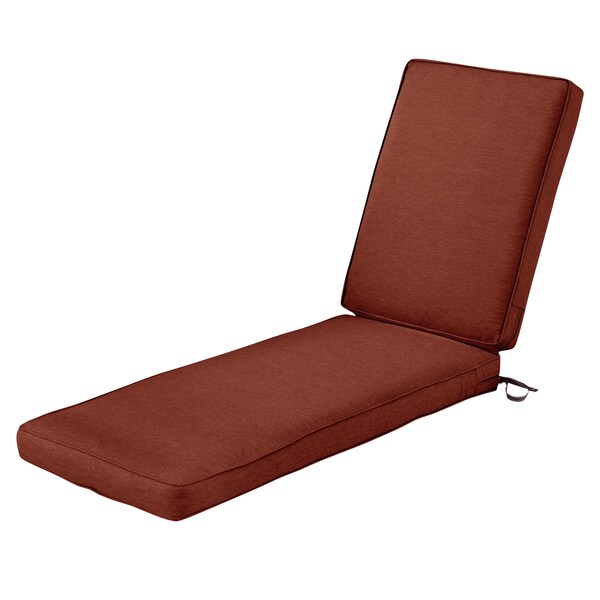 Classic Accessories Montlake FadeSafe Patio Chaise Lounge Cushion, Heather Henna - 62-056-HHENNA-EC