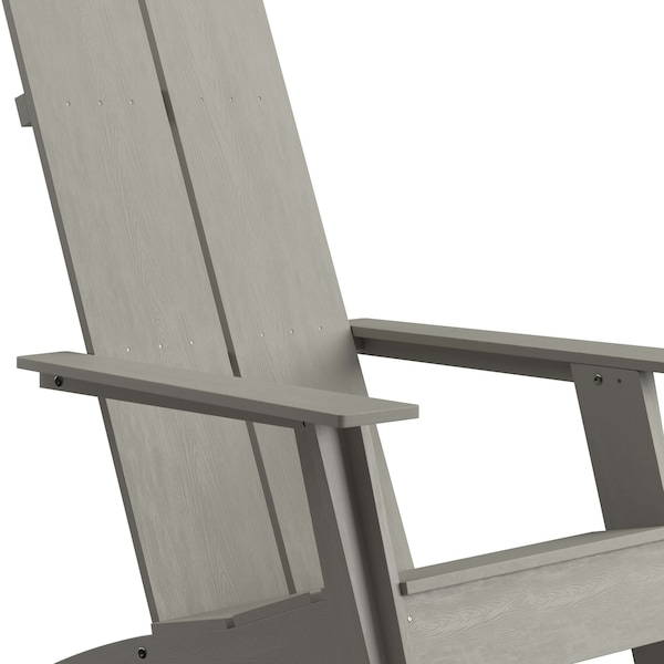 Flash Furniture Gray Modern Dual Slat Back Adirondack Chair - JJ-C14509-GY-GG
