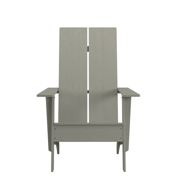 Flash Furniture Gray Modern Dual Slat Back Adirondack Chair - JJ-C14509-GY-GG