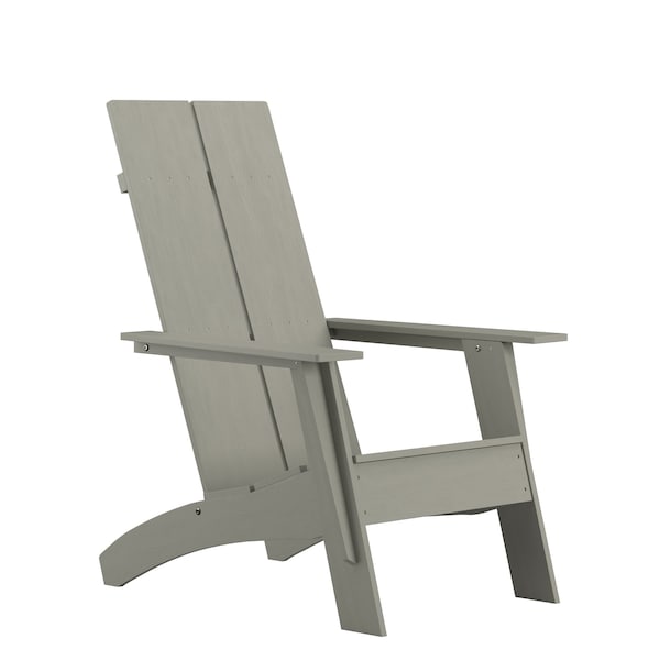Flash Furniture Gray Modern Dual Slat Back Adirondack Chair - JJ-C14509-GY-GG