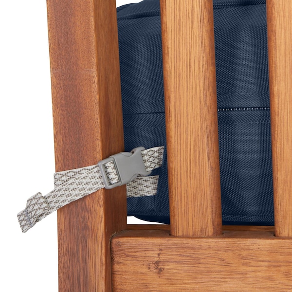 Classic Accessories Montlake Quilted Patio Cushion, Navy, 21"x19"x3" - 62-009-NAVY-EC