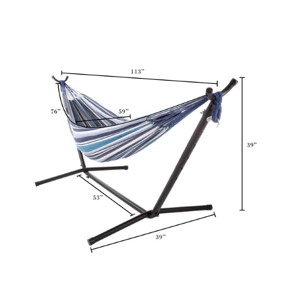 Nature Spring Nature Spring Double Brazilian Hammock with Stand - 313515XKU