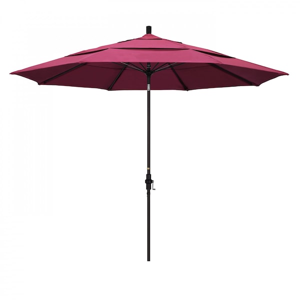 California Umbrella Patio Umbrella, Octagon, 109.5" H, Sunbrella Fabric, Hot Pink - 194061020814
