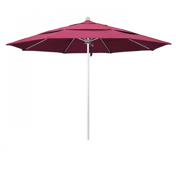 California Umbrella Patio Umbrella, Octagon, 107" H, Sunbrella Fabric, Hot Pink - 194061000311