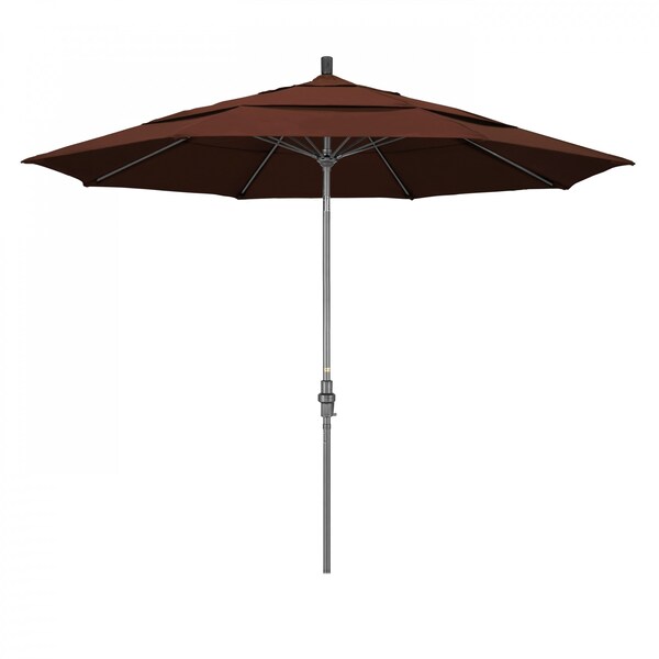 California Umbrella Patio Umbrella, Octagon, 109.5" H, Sunbrella Fabric, Bay Brown - 194061019900