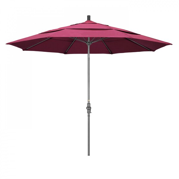 California Umbrella Patio Umbrella, Octagon, 109.5" H, Sunbrella Fabric, Hot Pink - 194061019979