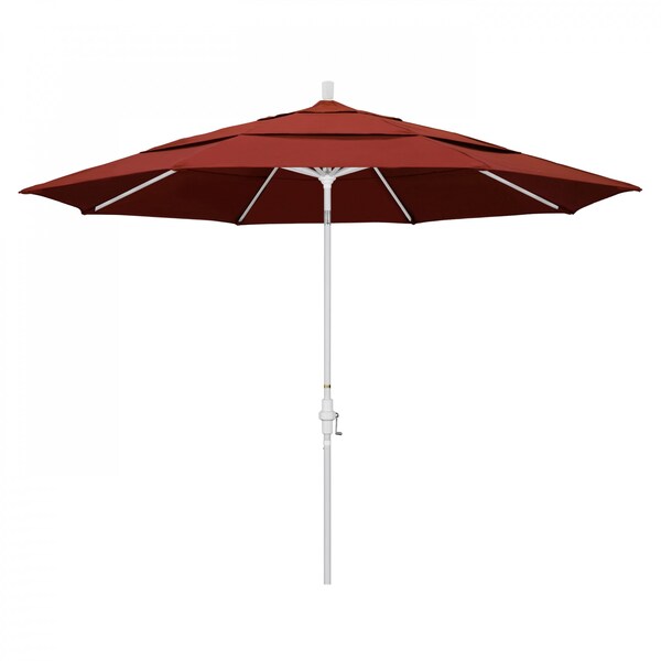 California Umbrella Patio Umbrella, Octagon, 110.5" H, Sunbrella Fabric, Terracotta - 194061014646
