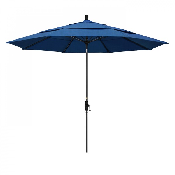California Umbrella Patio Umbrella, Octagon, 109.5" H, Sunbrella Fabric, Regatta - 194061022528