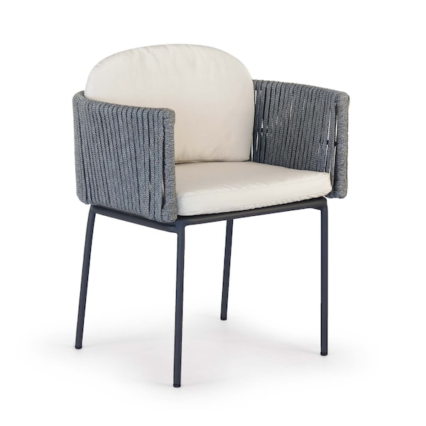 Skyline Design Boston Dining Armchair with Sunbrella Cushion - 24157-LGFRD-CUSH