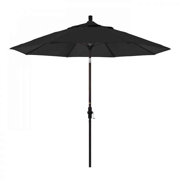 California Umbrella Patio Umbrella, Octagon, 102.38" H, Sunbrella Fabric, Black - 194061017104