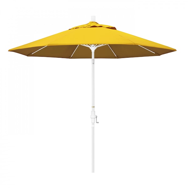 California Umbrella Patio Umbrella, Octagon, 101" H, Sunbrella Fabric, Sunflower Yellow - 194061026830
