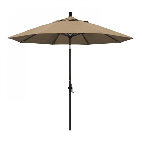 California Umbrella Patio Umbrella, Octagon, 102.38" H, Sunbrella Fabric, Heather Beige - 194061017289
