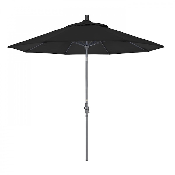 California Umbrella Patio Umbrella, Octagon, 101" H, Sunbrella Fabric, Black - 194061024881